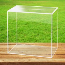 Clear Acrylic Wedding Card Box, Large DIY Card Box Blank No Print for Wedding...