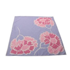 Vintage VERA NEUMANN Scarf Pastel Blue Pink Carnations Square 20 x 21 Japan
