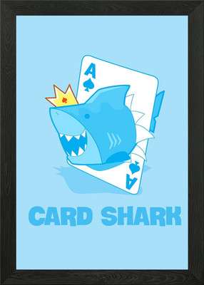 Card shark card sharp Framed Wall Art Poster Canvas Print Picture
