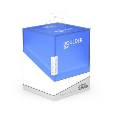 Ultimate Guard Boulder Synergy 100+ Blue White Standard Size Deck Case Card Box