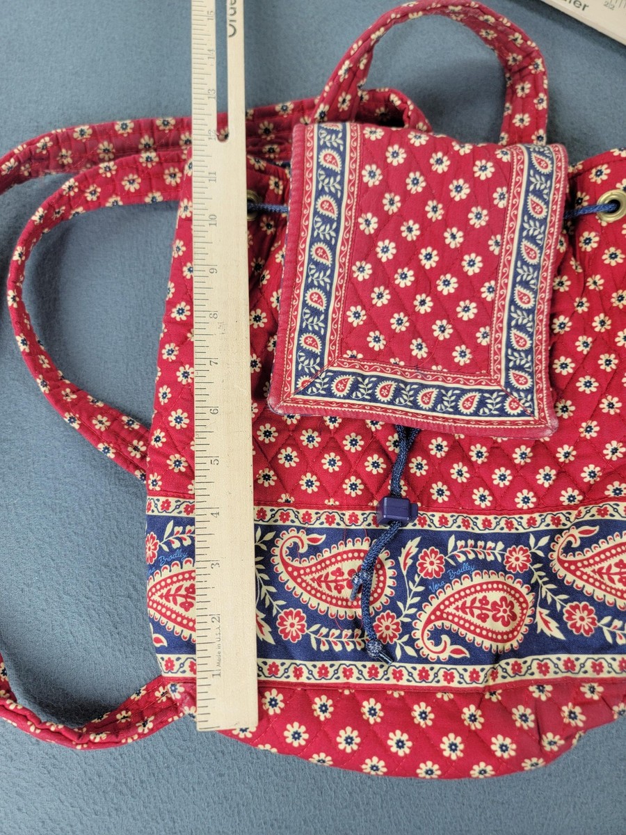 Vintage Vera Bradley Backpack Womens Floral Paisley Quilted  display picture 2