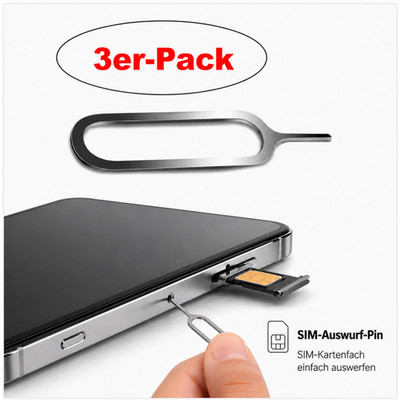 3x SIM Nadel Set Sim Pin Nadel für Handy Smartphone Tool Öffner iPhone Samsung