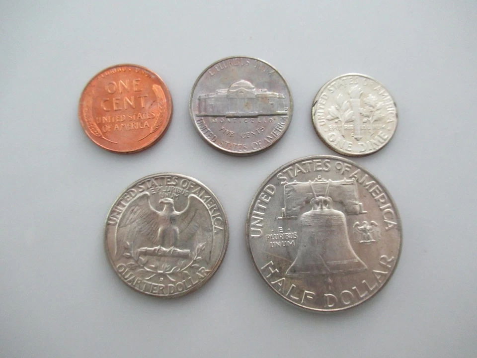 1950 D Brilliant Uncirculated Silver Coin Set,  5 pc Denver - Image 2 of 3