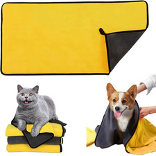 Pet Grooming Towel Medium Size 100 * 50 CM, Super Absorbent Microfiber Dog Cat Q