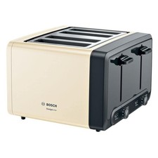 Bosch DesignLine Plus TAT4P447GB 4 Slot Stainless Steel Toaster with variable