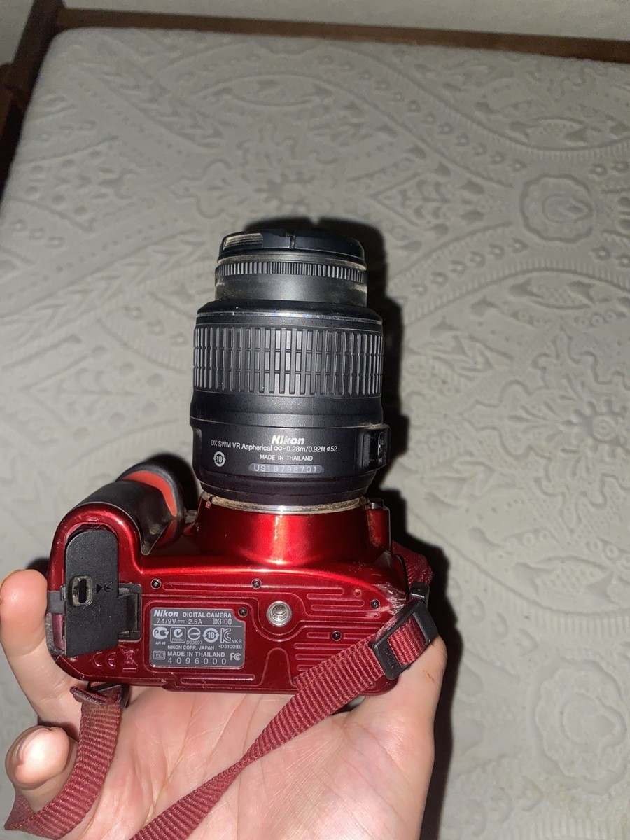 Nikon D D3100 14.2MP Digital SLR Camera - Red (Kit w/ AF-S DX VR