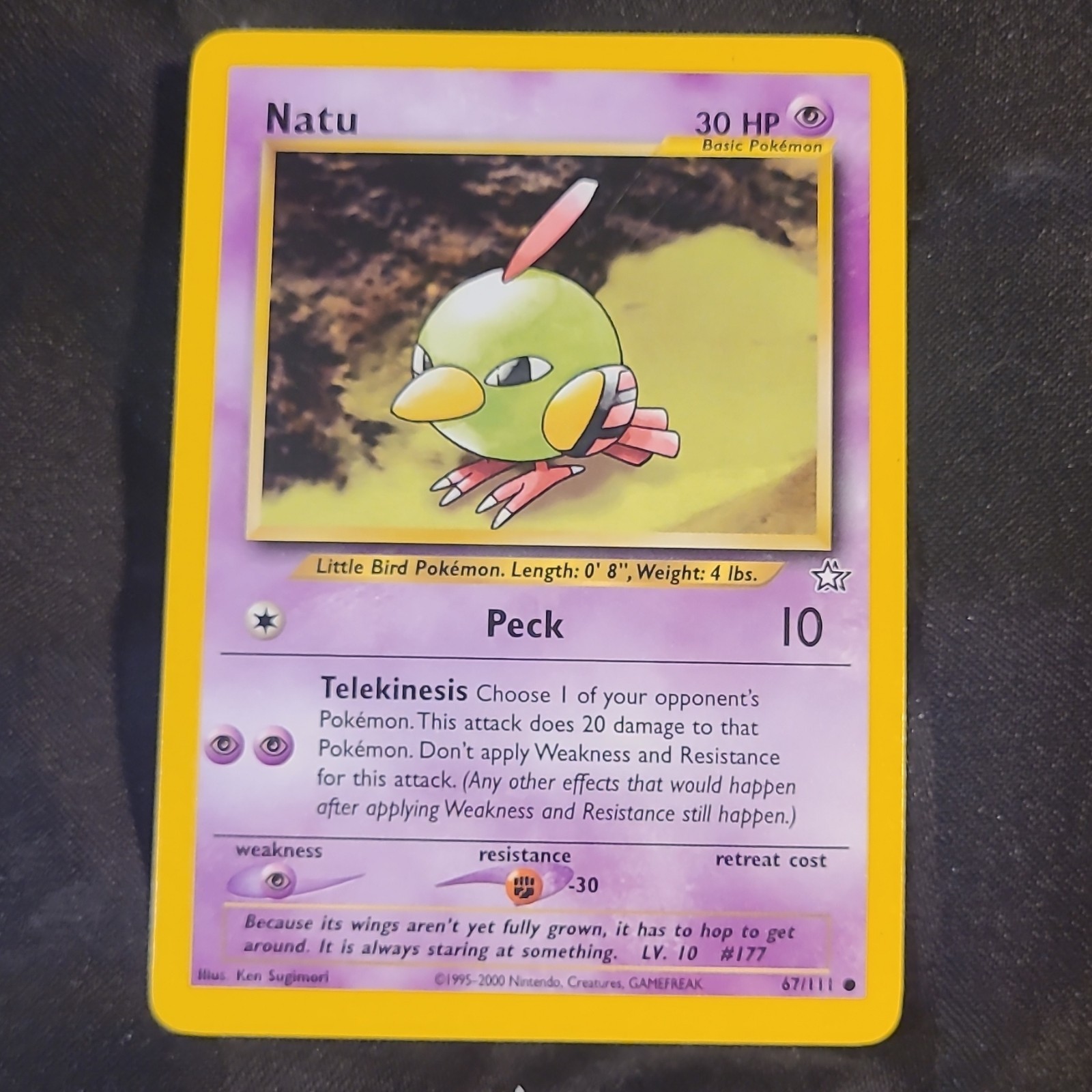 Pokémon TCG Natu Neo Genesis 67/111 Common 30HP Regular Unlimited Card