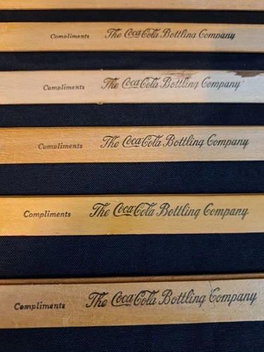 Vintage Coca-Cola Bottling Complimentary Wood Ruler Lot Promotional Advertising