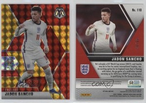 2021 Panini Mosaic UEFA Euro 2020 Choice Red & Gold Prizm /88 Jadon Sancho #110