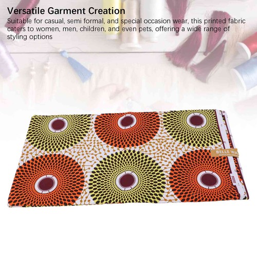 Ethnic Style Fabric Attractive Look Delicate Pattern 6 Yards Polyester Material - Picture 8 of 12