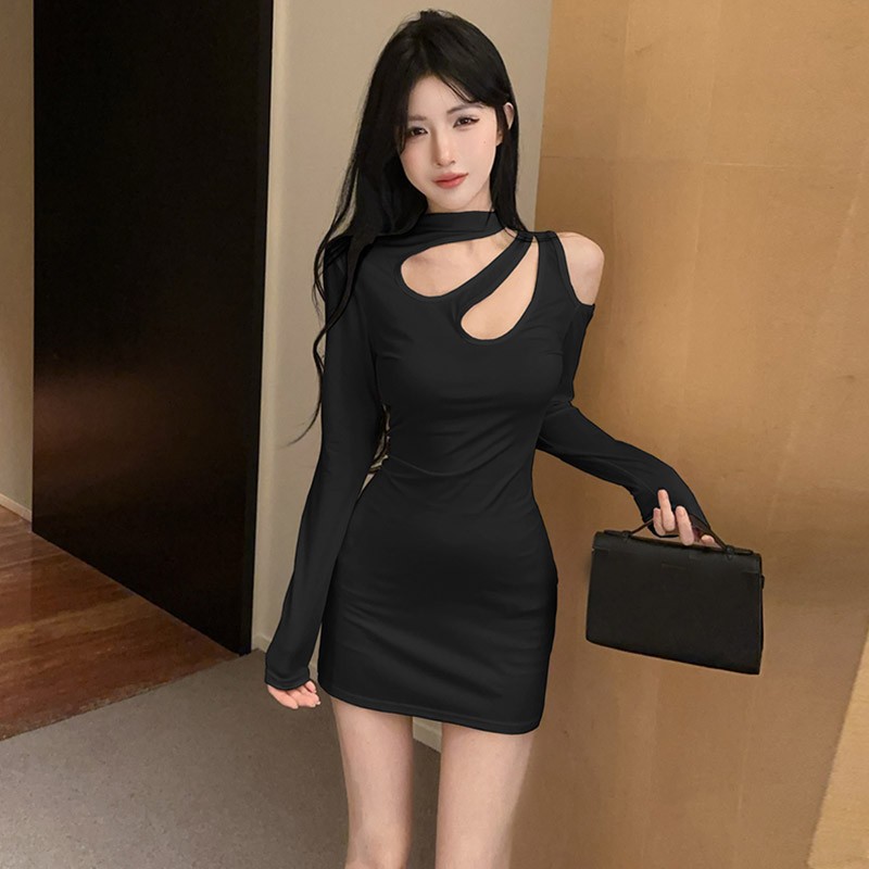 women's black off the shoulder sexy dress Morgan Off Shoulder Mini Dress main image 0