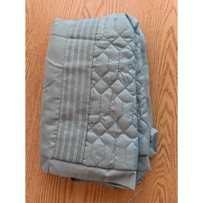 Blue Quilted Pillow Sham Case Standard Size 26.5 x21.5
