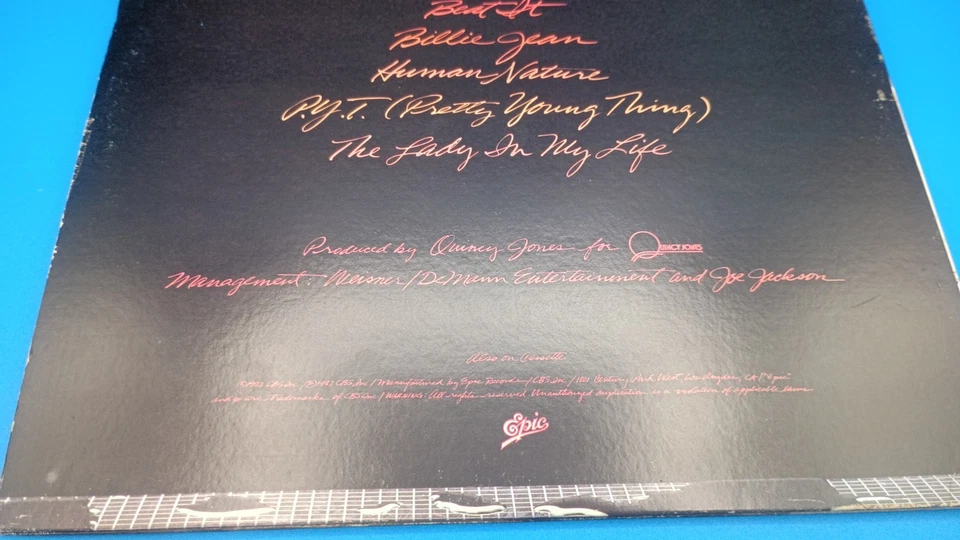 Michael Jackson Thriller 1982 US First Pressing No MJ co prod on rear 38112 - Bild 4 von 4