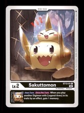 ST13-01 Sakuttomon 2 Uncommon Black Digimon Card CCG 