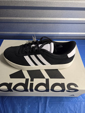 adidas VL Court 3.0 Black/White Suede ID6279 Low Top Sneaker Women