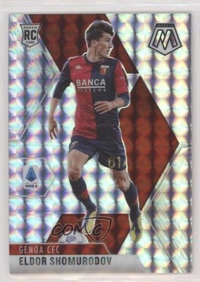 2020-21 Panini Mosaic Serie A Mosaic Prizm Eldor Shomurodov #50 Rookie RC 0c2