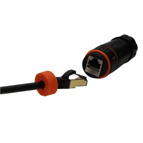 External Outdoor Cat6/6A RJ45 Ethernet Coupler Joiner Waterproof IP68 RJ45 Cat 6 - Afbeelding 5 van 10