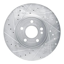 Genuine DFC Brake Rotor - Drilled and Slotted - Silver 631-63186L