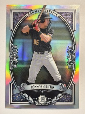 2026 Bowman Sterling Chrome Konnor Griffin #BST-J Pirates RC Rookie Card Silver!