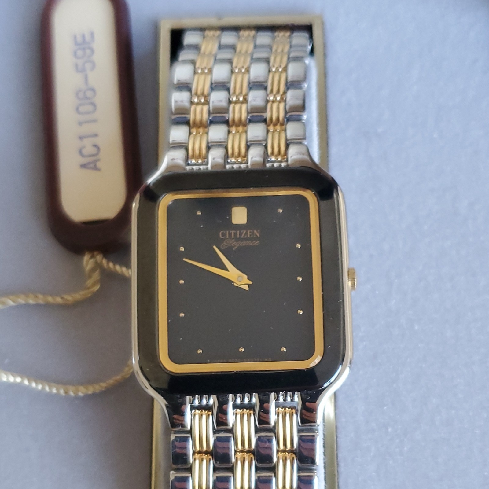 Citizen Elegance Rectangle Quartz Watch Black Dia… - image 5