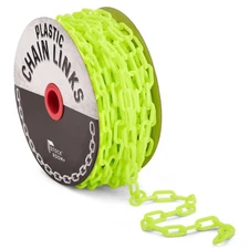 Stockroom Plus Glow in The Dark Plastic Chain - 100 Ft Roll, 1.5-Inch Links, ...