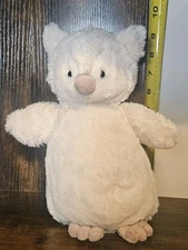 Jellycat Bashful Owl Plush Bean Bag Stuffed Bird White Ivory Cream 9”