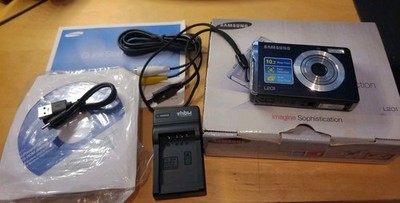 Samsung L201 Digitalkamera 10.2MP FD Multi Slide Show Schwarz Volle Funktion OVP