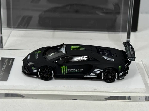 Onemodel 1:64 Black LP700 Aventador LB Monster Sports Model Diecast Resin Car - Picture 4 of 9