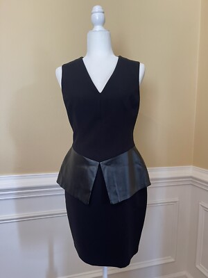 black leather peplum dress Antonio Melani