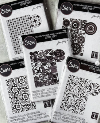 Sizzix Tim Holtz Multi-Level Textured VAULT Embossing Folder U PICK DESIGN- 2025