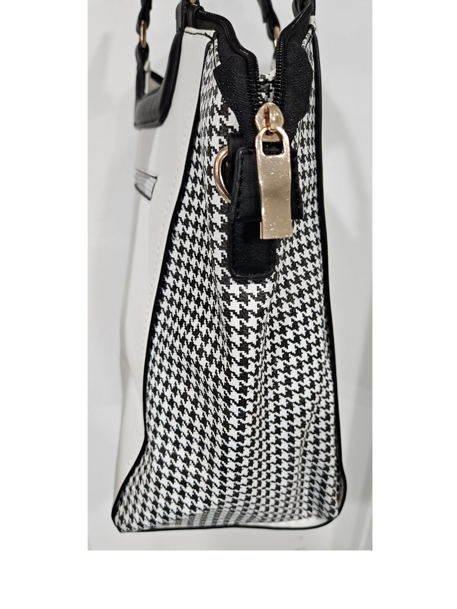 New W/ tag Handbag Republic Vegan Leather White & Checkered Bag