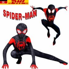 Karneval Spiderman Cosplay Kost&uuml;m Miles Morales Kinder Herren Anzug Kids-Outifit