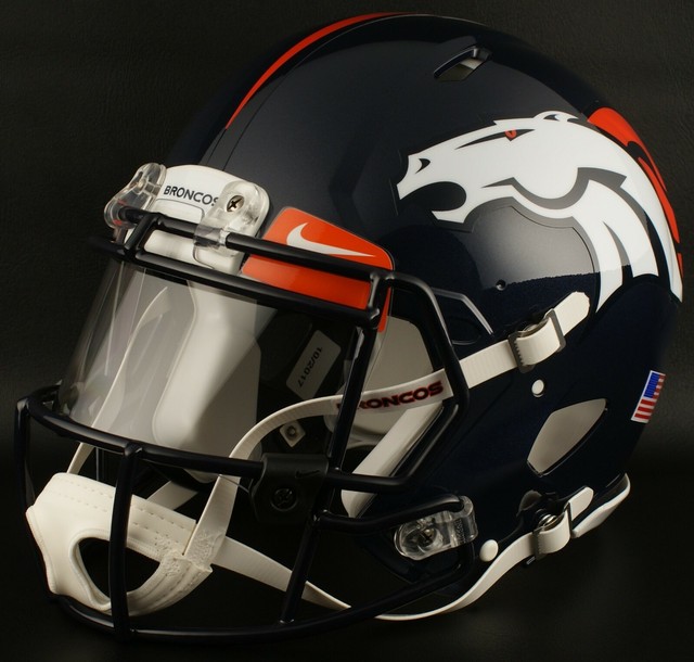DENVER BRONCOS NFL Authentic GAMEDAY Football Helmet w/ NIKE Eye Shield