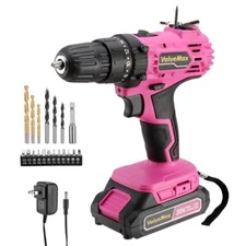ValueMax Cordless Drill Driver Set Magnetic w/Keyless Chuck 18+1 Torque Settings