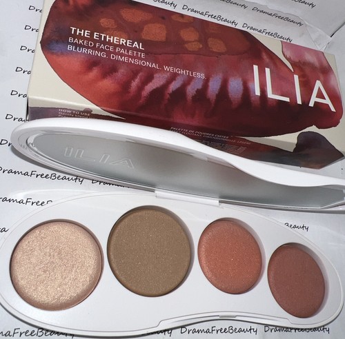 ILIA The Ethereal Paleta Cara Horneada Bronceador Iluminador y Rubor ~ MEDIANO ~ NUEVO EN CAJA - Imagen 8 de 13