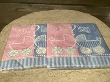 Gender Reveal Party LUNCHEON SIZE NAPKINS 2 PACKS, 32 PIECES NEW BOY OR GIRL 