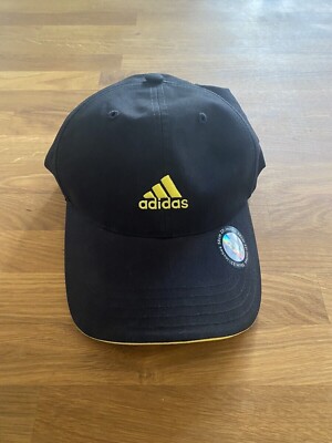 Adidas Mütze Kinder Schwarz Gold Gelb verstellbar 22 inches 58 cm