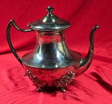Antique Colonial Silver Co. 1402 Silverplate Teapot Hollowware Vintage Ornate