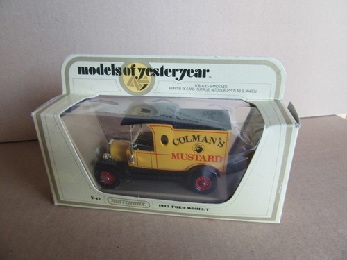 428J Matchbox Y12 Ford Modelo T 1912 Mostaza Colman's Modelo De Ayer - Imagen 7 de 7