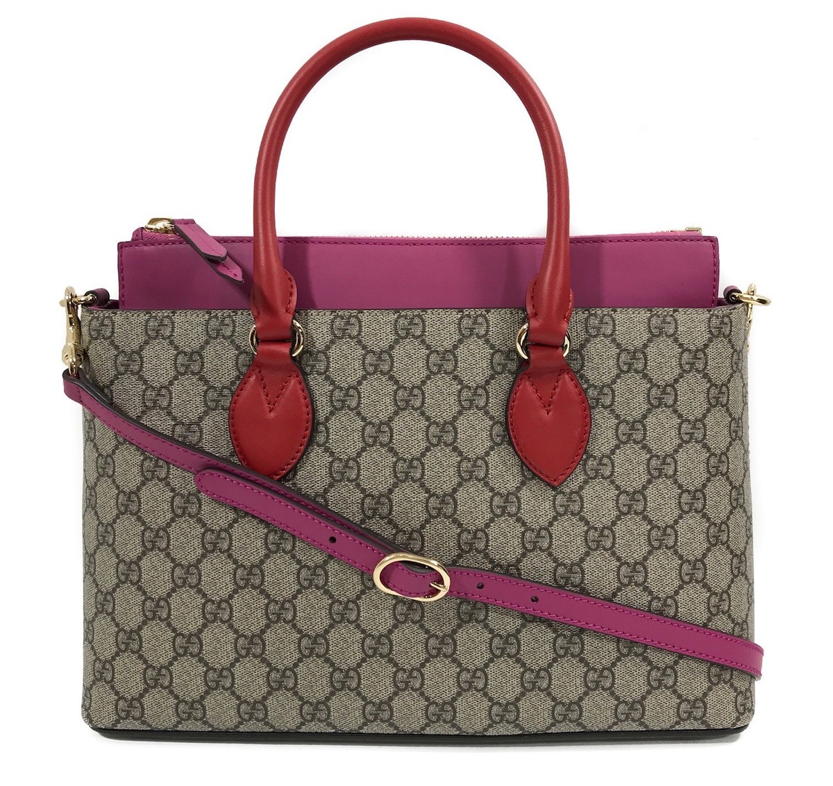 NEW/AUTHENTIC GUCCI 409534 GG Supreme Tote Handbag, Multicolor