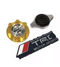 New Gold Billet Engine Oil Cap Mobil 1 For Camry Corolla Carbon Fiber 33