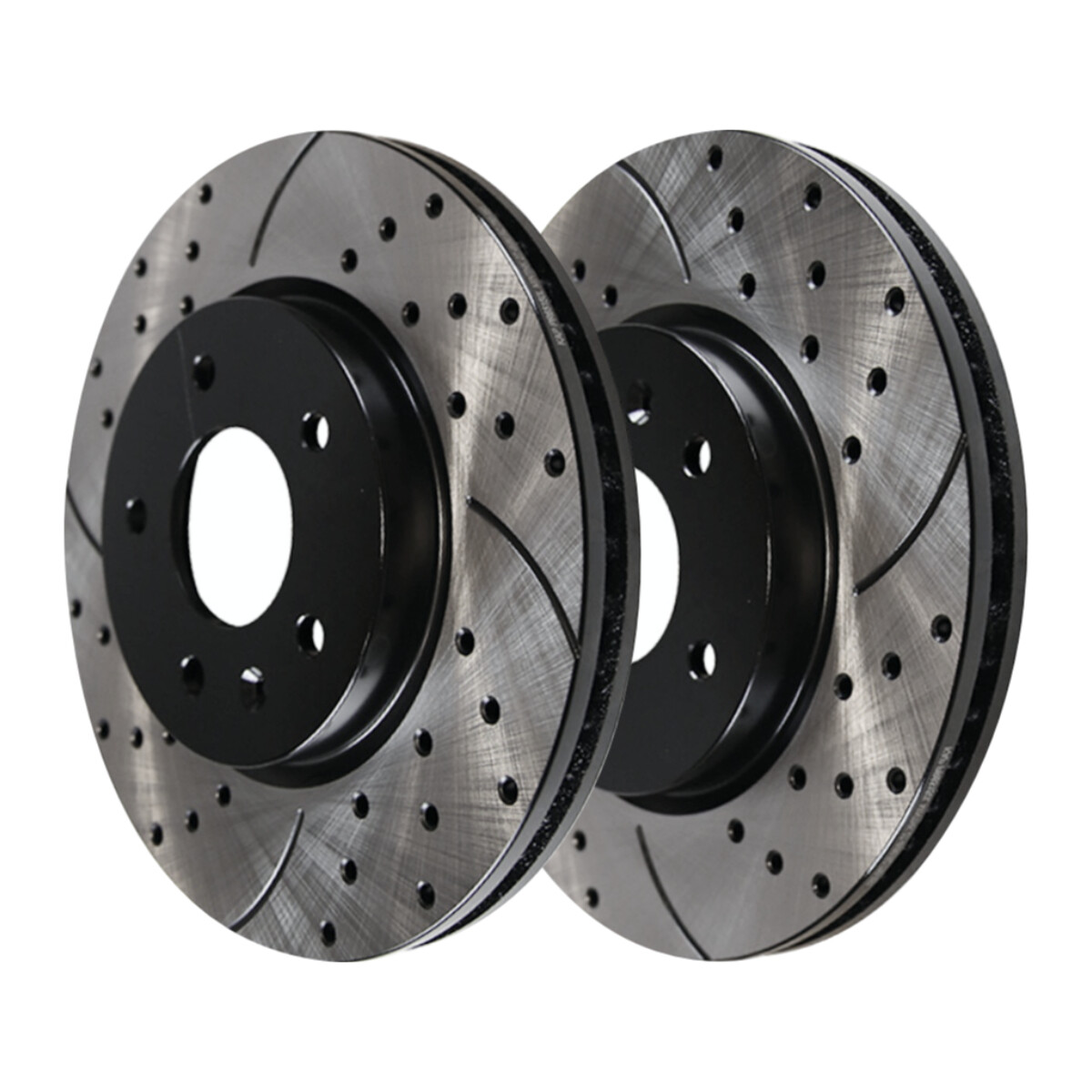 Front and Rear Drilled and Slotted Brake Rotors Pads for 2007-2009 Chevy Equinox