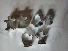 Lot Of 6 Metal Miniature Cookie Cutters