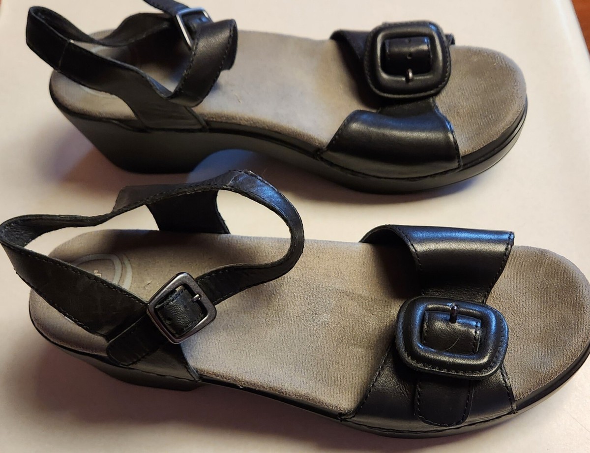 【未使用】 Dansko ベルトパンプス レザー ブラック ストラップ 37 ラボ キゴシ ワークス RABOKIGOSHI works 7.5cm本革ポインテッド