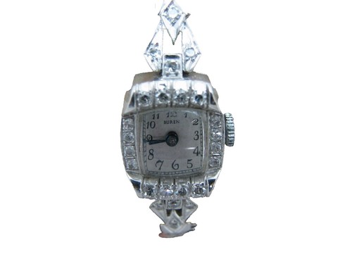 Ultrafine Womens Watch 950 Sterling Silver Roman Dial 32mm New Battery 6.5\