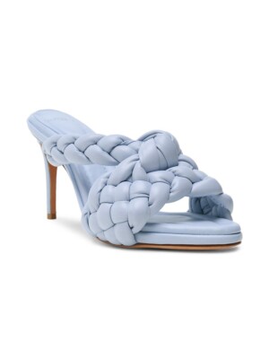 $525 Alexandre Birman Carlotta Braided Leather Mules size40