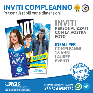 Dettagli Su Invito Compleanno Personalizzabile Foto Laurea 18 Anni