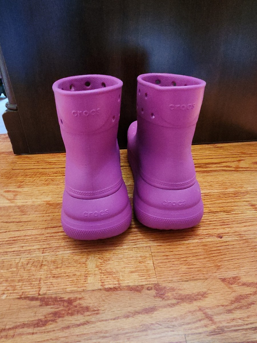 Crocs Fuschia Pink Crush Boots Men\'s Size 11 Crocs Crush Rain Boots Mens 9 Womens 11 Pink Platform Heel  main image 4