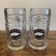 Goose Island Beer Company  0.5 Liter Stein Mug Set of 2 Dimpled Heavy