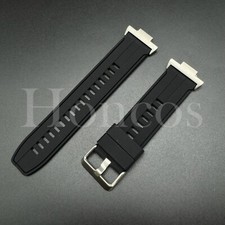 Silicone Rubber Watch Strap Band Fits for Tissot PRX Quick release Adapter Black
